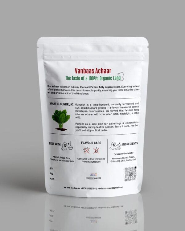 Gundruk Pickle from Sikkim – Authentic Fermented Delight - 200gm